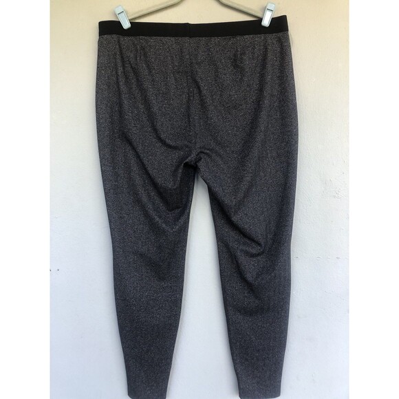 Eileen Fisher Leggings Women L Charcoal Herringbone Pull-On Pants Minimalist - Picture 7 of 13